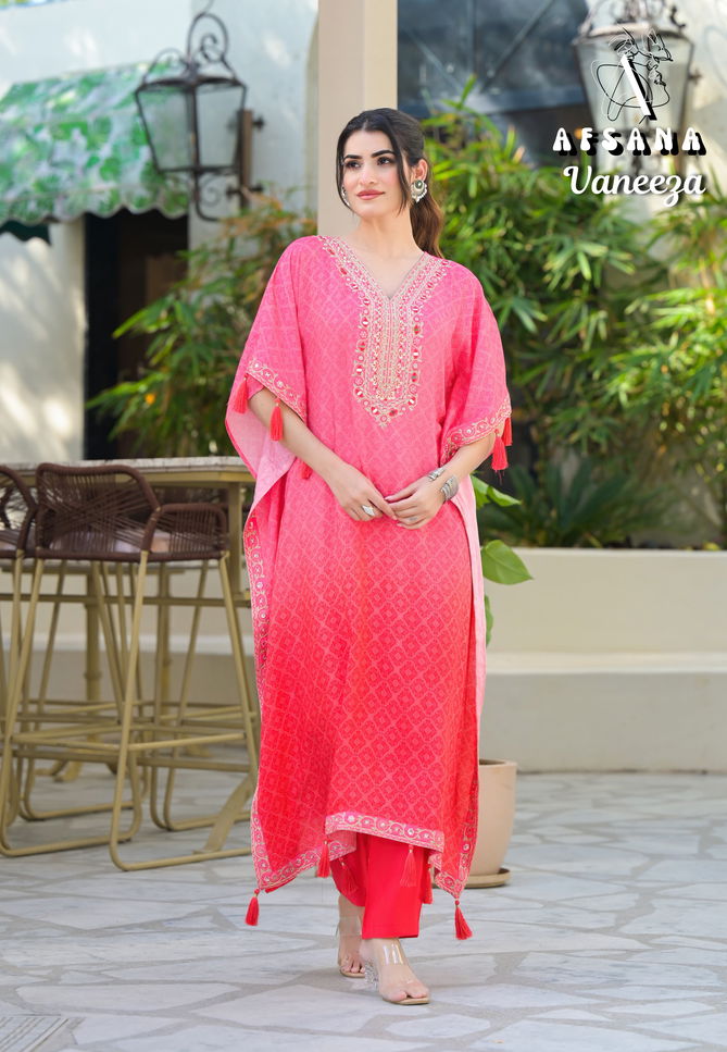 Imtiaz By Afsana Muslin Kaftan Style Kurti With Bottom Exporters In India